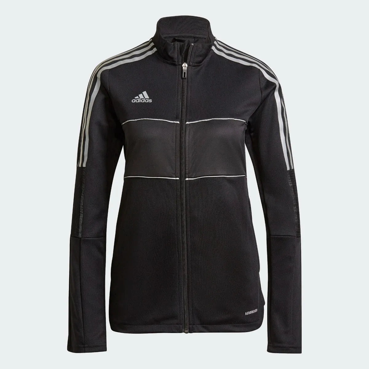 adidas Women Tiro Track Jacket - Black Stand-Up Collar Roll-Neck Collar Turtle Neck