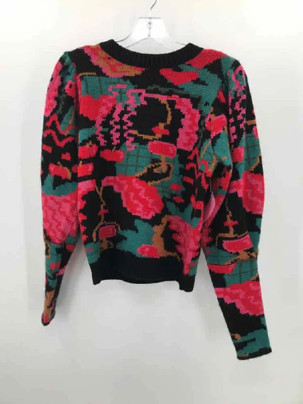 Pre-Owned Farm Rio Black Size XS Sweater Mesh Sweater Canvas Denim