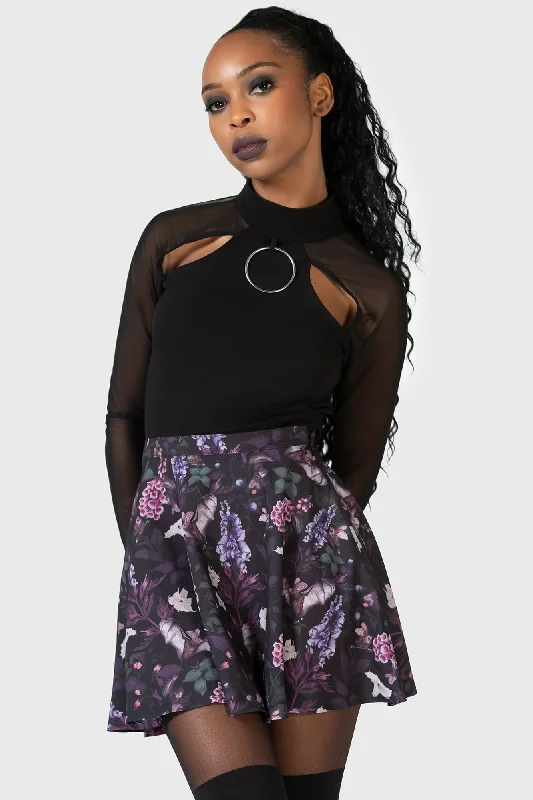 Deadly Blossom Mini Skirt cashmere skirt fine