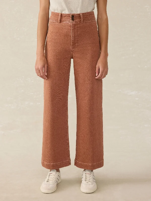 Stretch Terry Harbor Ankle Pant - Russet Fashionable Jogger Pants