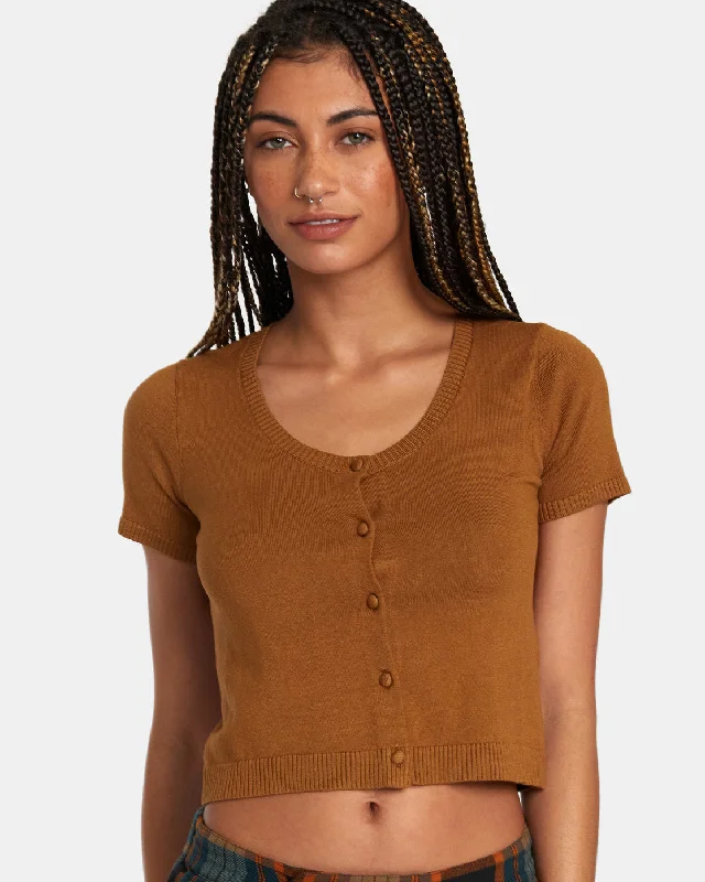 Float Sweater - Workwear Brown Fitted Loose Oversized