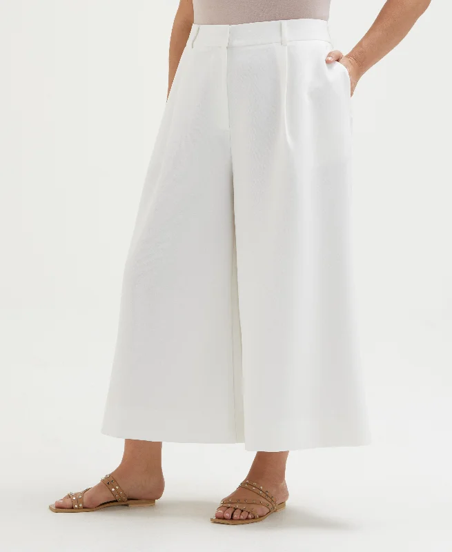 Plus Size Wide Culotte Pant Cozy Knit Pants