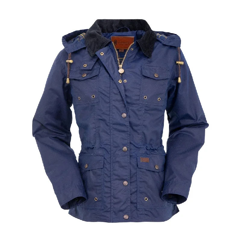 Outback Trading Co. Jill-A-Roo Oilskin Navy Womens Jacket V-Neck Jacket Boat Neck Jacket Square Neck Jacket Outback Trading Co. Jill-A-Roo Oilskin Navy Womens Jacket V-Neck Jacket Boat Neck Jacket Square Neck Jacket