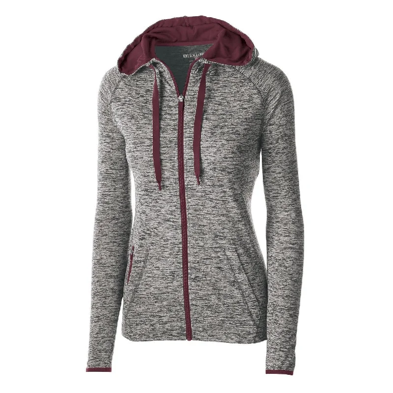 Carbon Heather/Maroon