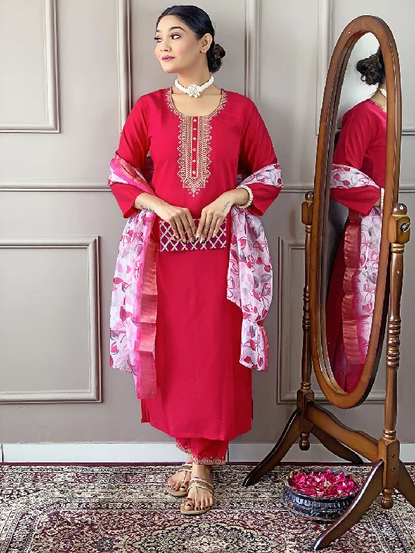 Gajri Attractive Looking Redaymade Pant Suit With Designer Embroidery Work Elegant Dress Pants