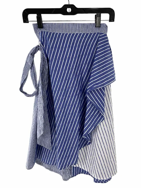 Hayden Los Angeles Size 6 Blue White Skirt leather skirt sleek