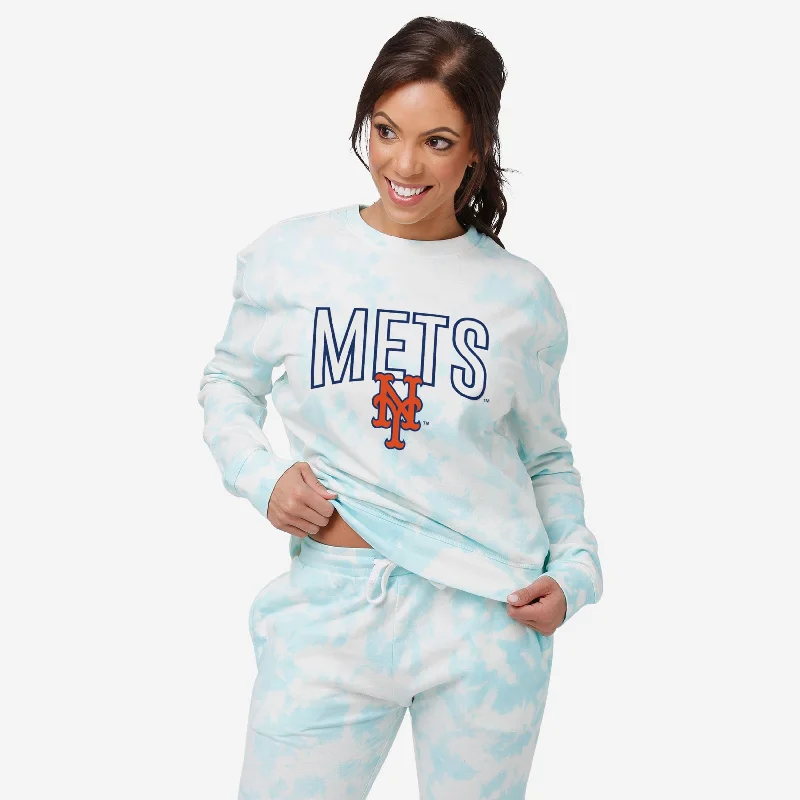 New York Mets Womens Cloud Coverage Sweater Glossy Satin Silk
