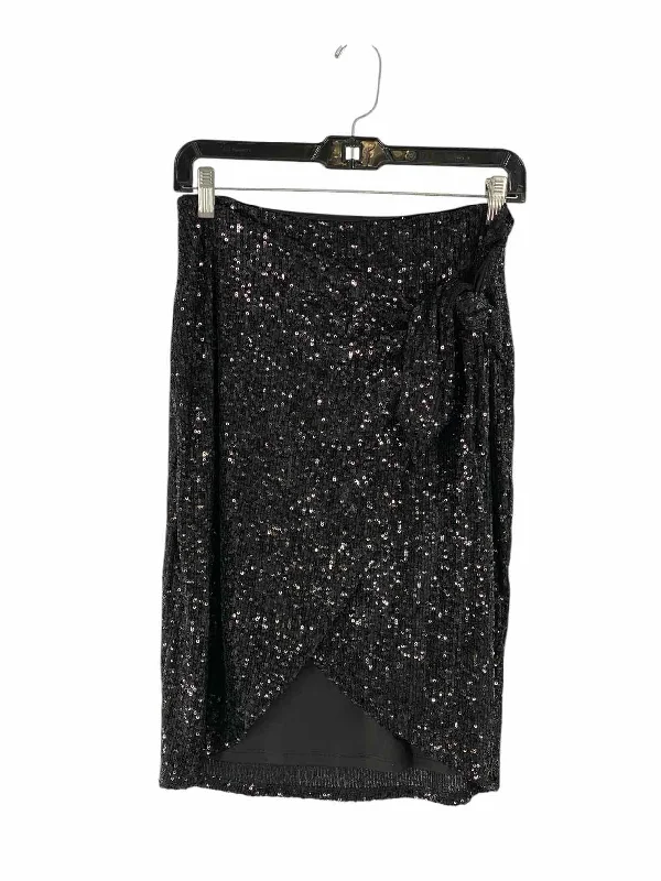 Express Size S Black sequined Skirt cashmere skirt soft