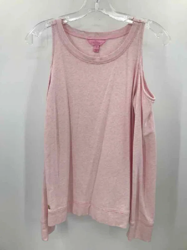Pre-Owned Lilly Pulitzer Pink Size XS Sweater Beaded Sweater Sequined Faux Fur
