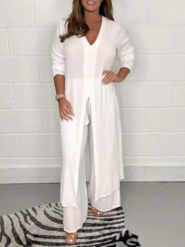 New women's clothing casual home going out slit long jacket trousers suit Appliqued Jacket Beaded Jacket Sequined Jacket