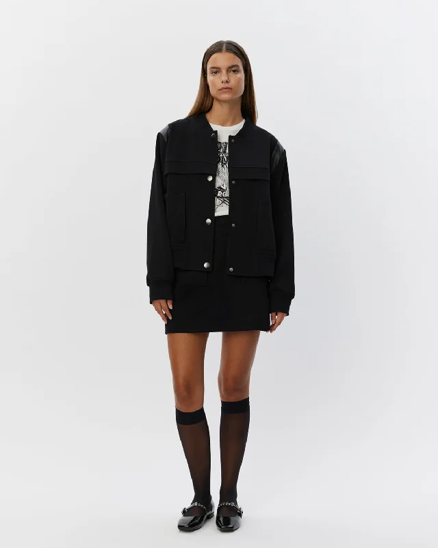 LEXISW SKIRT - Black chiffon skirt floaty