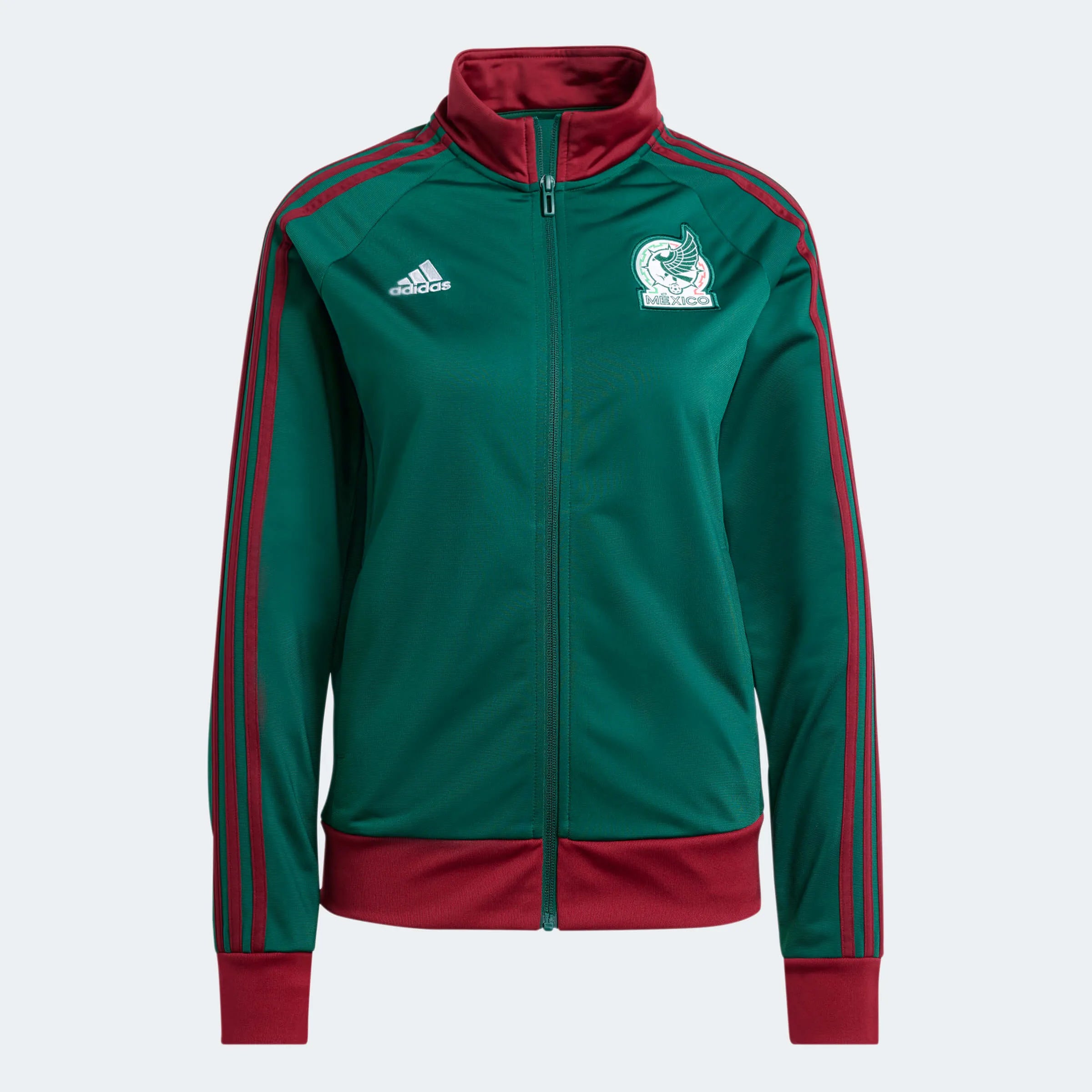 adidas 2023-24 Mexico Women's DNA Track Top Jacket Wool Fabric Cashmere Fabric Tweed Fabric