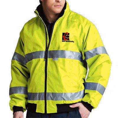 Charles River Signal Hi-Vis Jacket Snapped Jacket Toggled Jacket Drawstring Jacket