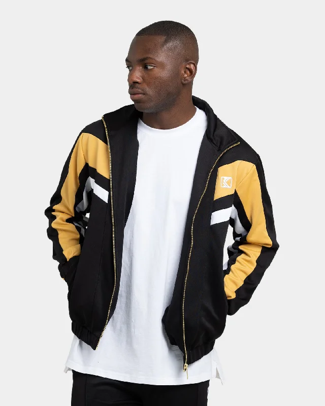 Karl Kani OG Block Track Jacket Black Satin Jacket Silk Jacket Chiffon Jacket