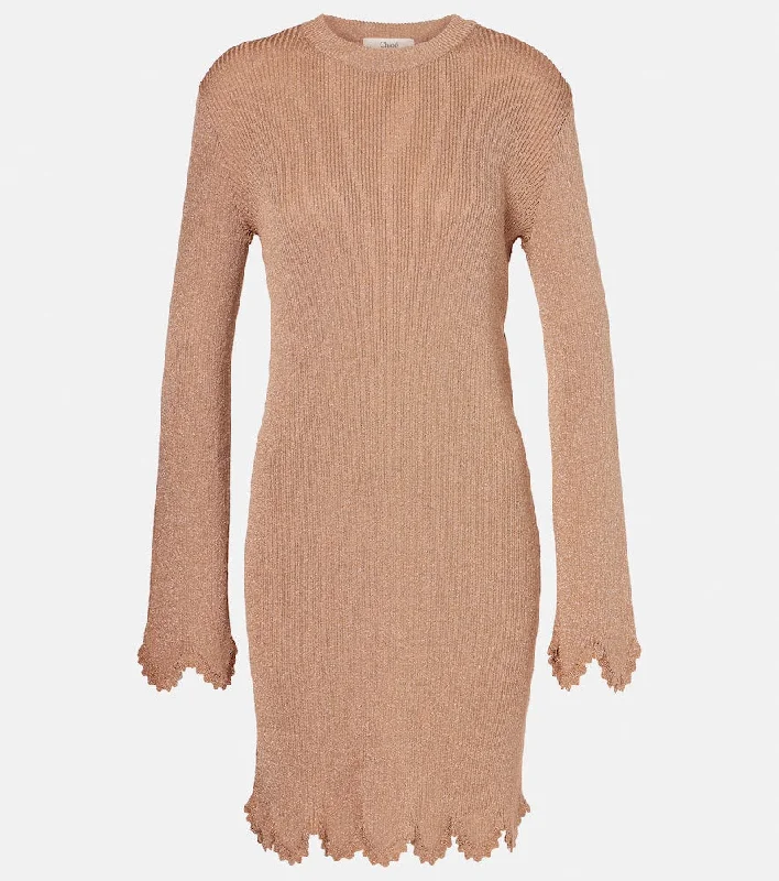 Chloe Scalloped sweater dress Lightweight Heavyweight Midweight