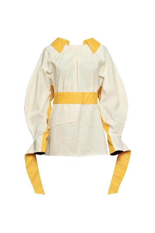 LAYERED JACKET-DRESS Front Pockets Side Pockets Patch Pockets