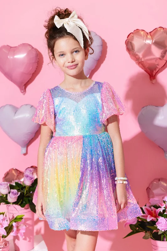 Ombre Bright Party Dress Tunics Cozy soft