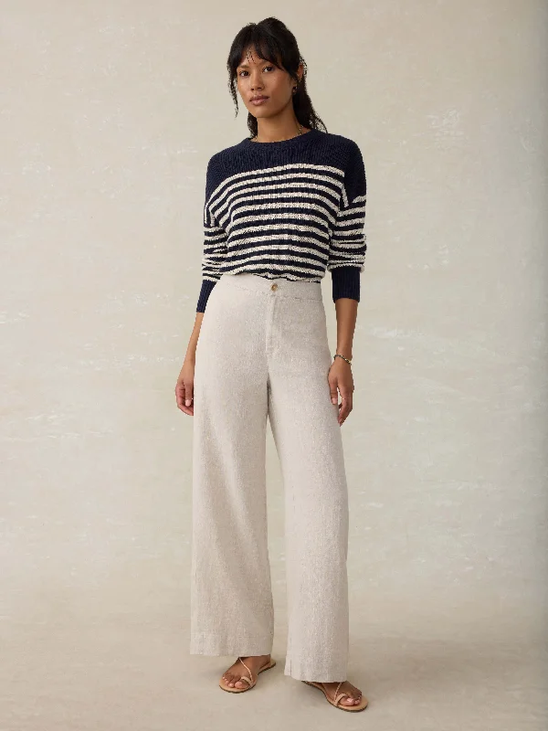Sun Strider Linen Pant - Flax Slim-Fit Leggings