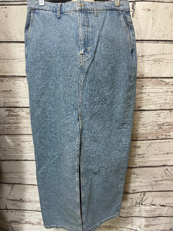 Skirt Designer By Derek Lam In Blue Denim, Size: 6 silk skirt lustrous