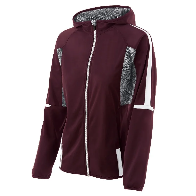 Maroon/White/White Print