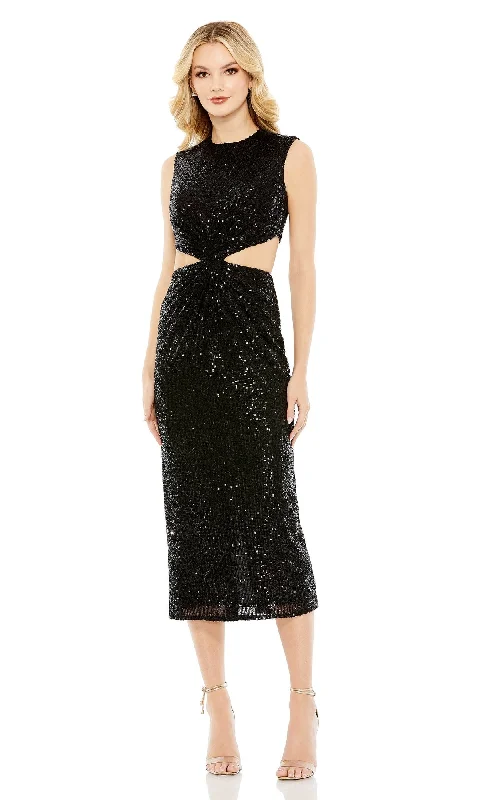 Mac Duggal High-Neck Midi Sequin Party Dress 27022 Tunics Trousers formal