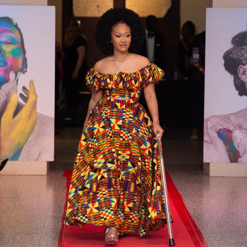 Akosua Kente Top and Maxi Skirt Set corduroy skirt cozy