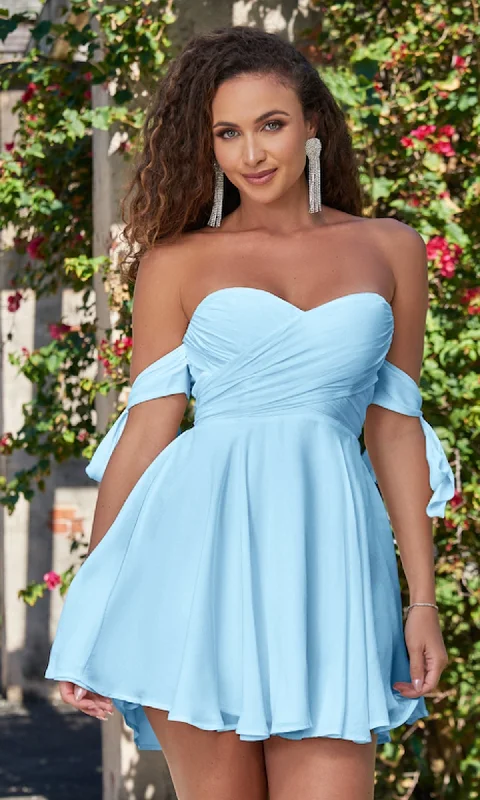 Velvi Off-the-Shoulder Mini Party Dress Sophie Tunics Chic elegant