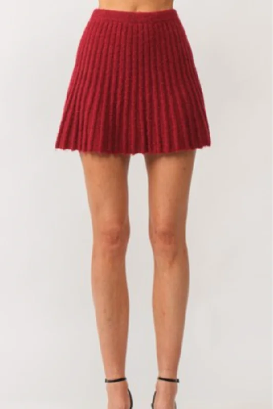 Gabrielle Knit Mini Skirt elastic waist skirt