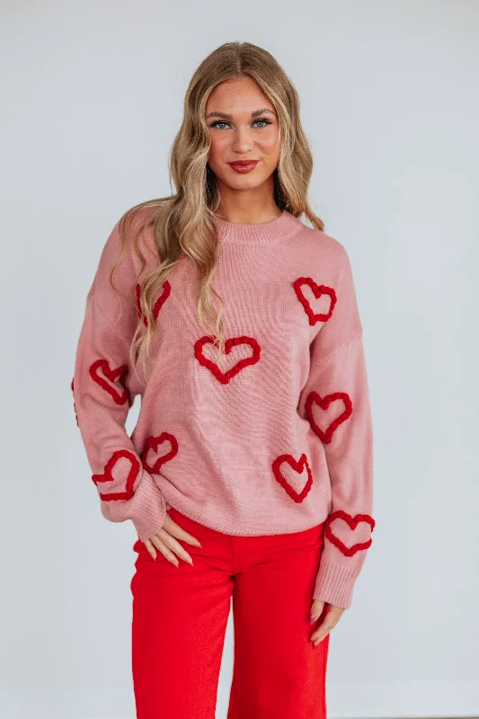 Blushing Babe Sweater Bright Pastel Dark