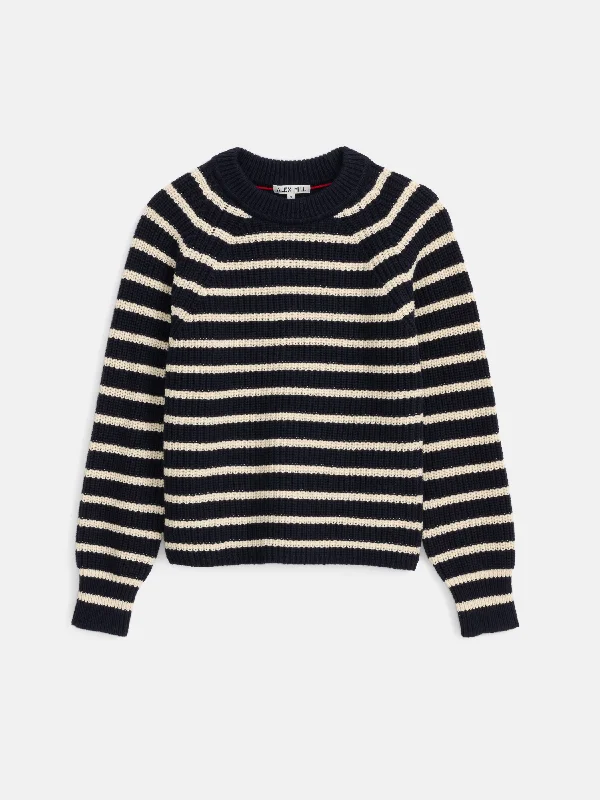 Amalie Sweater in Stripe Solid Color Striped Floral Print