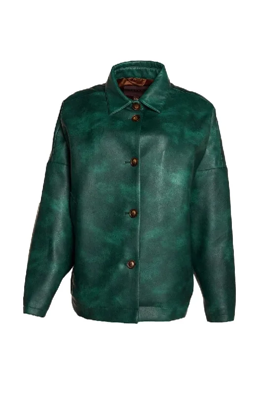 RYDER PINE FAUX LEATHER JACKET Mesh Jacket Canvas Jacket Denim Jacket