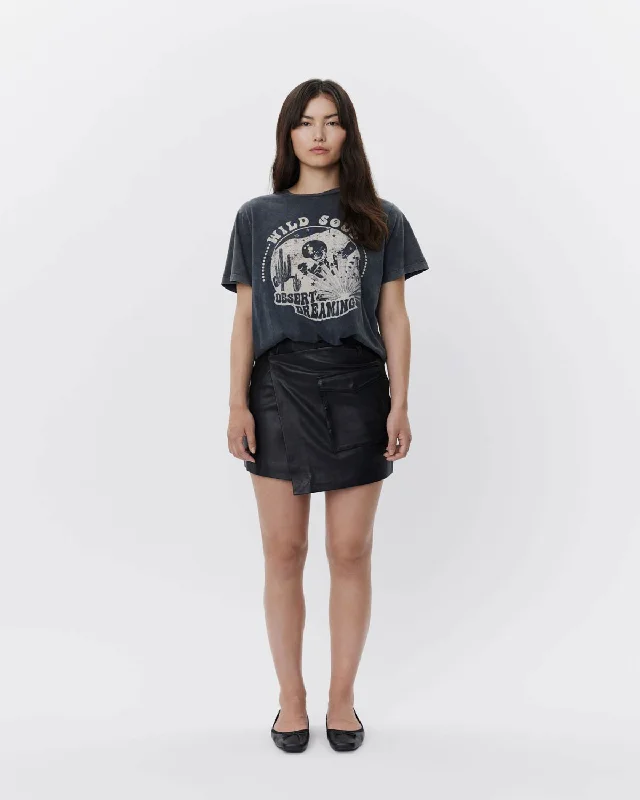 SASIASW SKIRT - Black denim skirt stylish