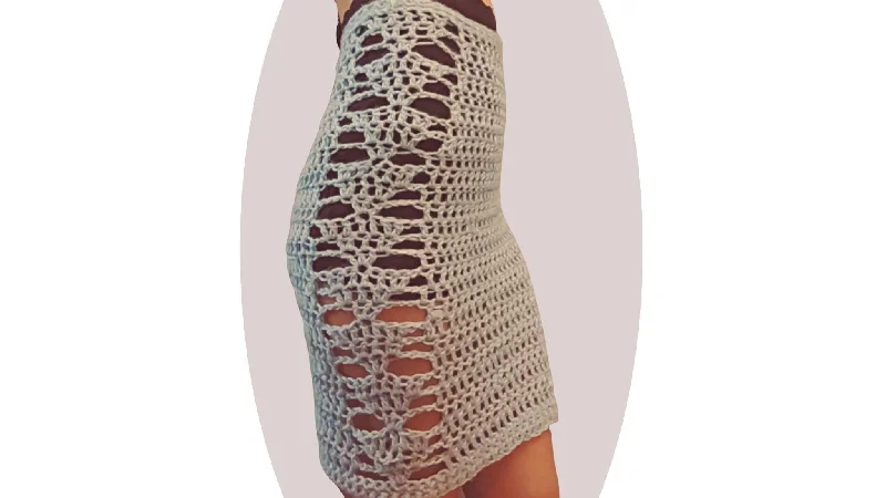 Crochet Skirt Pattern - Vitalize wool skirt breathable
