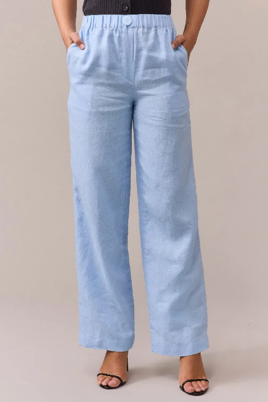 Gaia Linen Wide Leg Pant Relaxed High-Waist Trousers