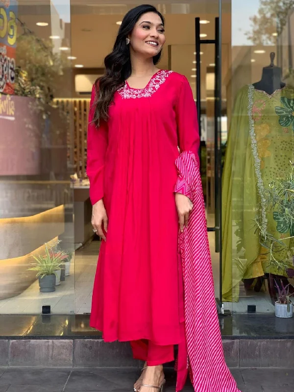 Gajri Attractive Looking Pant Suit With Designer Embroidery Printed Work Classic Stretch Pants