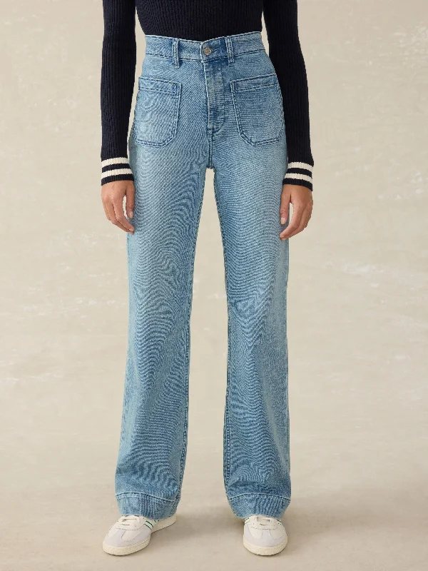 Stretch Terry Patch Pocket Pant - Eastern Shore Wash Comfortable Pleated Pants