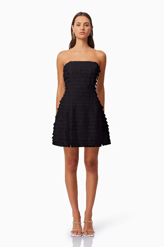 Hailey Strapless Mini Party Dress In Black Tunics Trousers formal