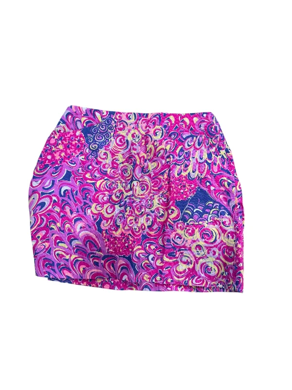 Skirt Designer By Lilly Pulitzer In Pink & Purple, Size: 6 summer skirt style