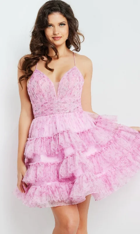 JVN by Jovani Ruffled Pink Party Dress JVN36844 Tunics Luxurious high-end