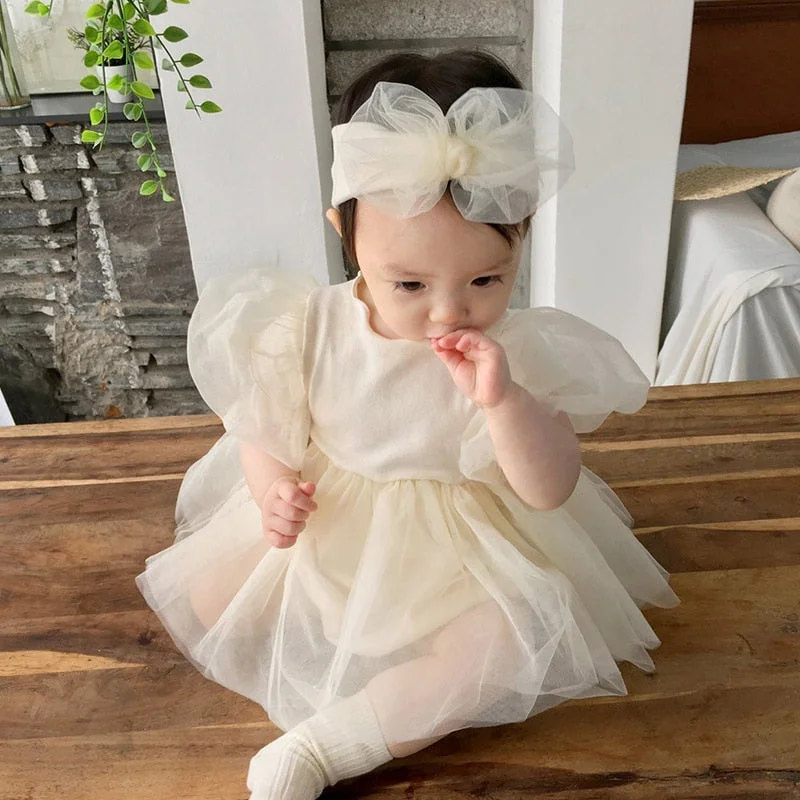 Newborn Baby Girls Christening Gown Princess Vestidos With Headband Baby 1st Birthday Party Dress For Girls Baby Costume Tutu Tunics Plaid country