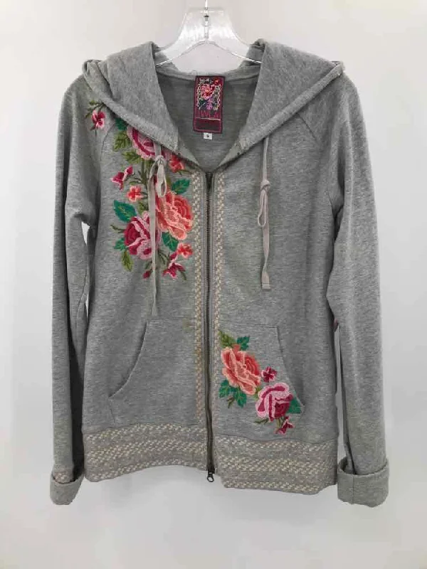 Pre-Owned Johnny Was Grey Size Small Sweater Faux Fur Fabric Real Fur Fabric Shearling Fabric