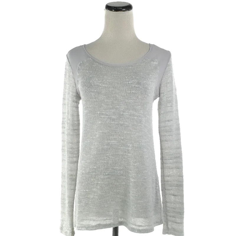 GIBSON GRAY LIGHT SWEATER - S Chenille Blend Fleece Blend Nylon Blend