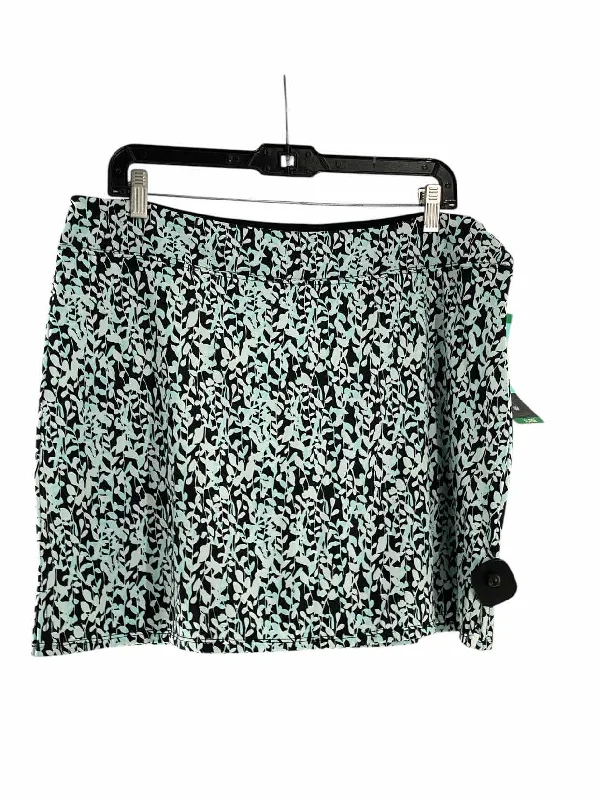 Tranquility Size XL Black Blue Print Skirt denim skirt fashionable
