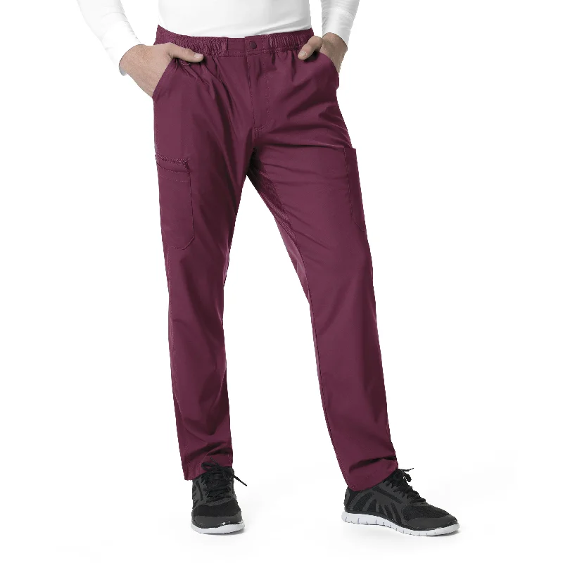 Carhartt Force Liberty Men's Athletic Cargo Scrub Pant - Wine Trendy High-Waist Trousers
