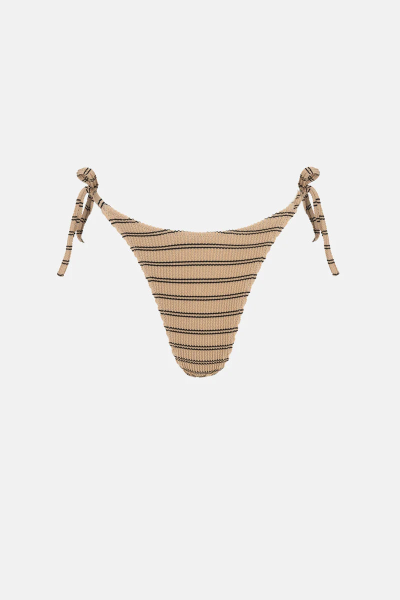 Rhythm Sol Stripe Tie Side Hi Cut Pant Stylish Paperbag Waist Pants