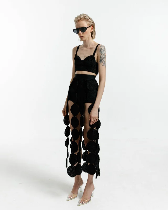 Runa crochet skirt silk skirt smooth