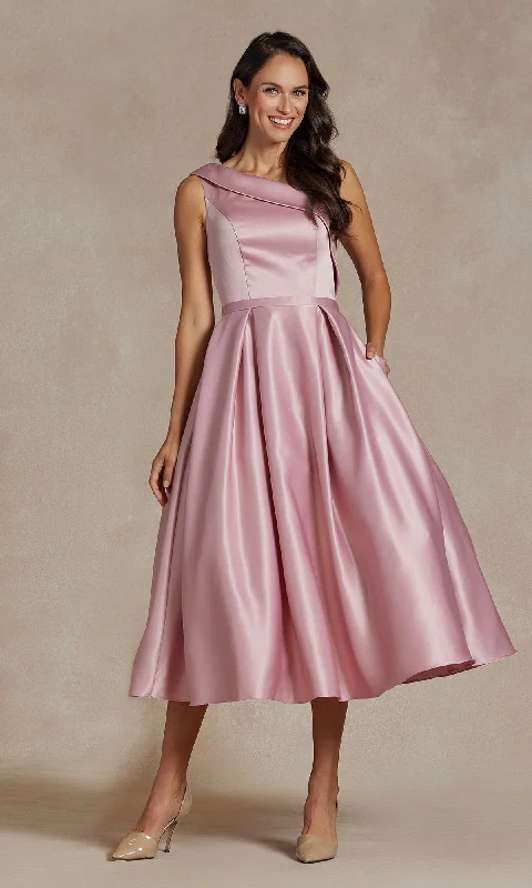 One-Shoulder Simple Tea-Length Party Dress JE931 Tunics Modern contemporary