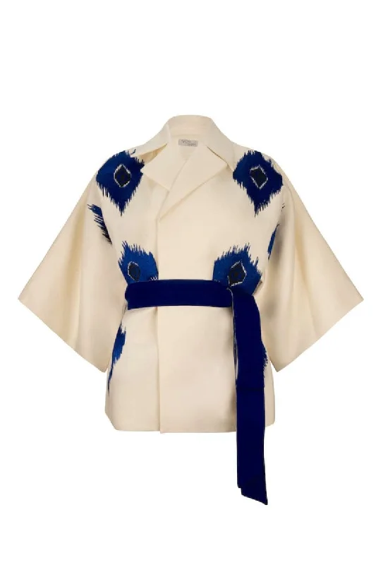 TYCHEE IN BLUE JACKET Cotton Jacket Linen Jacket Terry Jacket