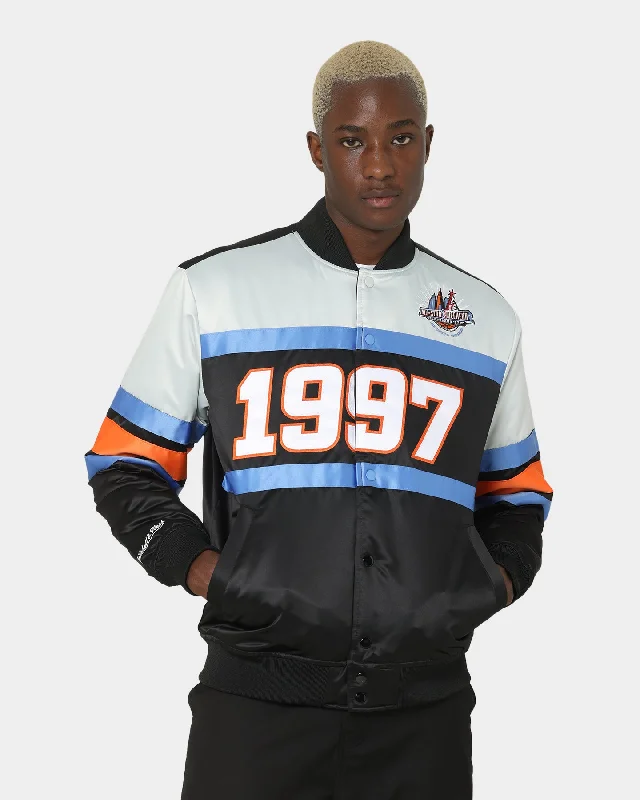 Mitchell & Ness All Star Game Heavy Satin Jacket Black Wool Fabric Cashmere Fabric Tweed Fabric Mitchell & Ness All Star Game Heavy Satin Jacket Black Wool Fabric Cashmere Fabric Tweed Fabric