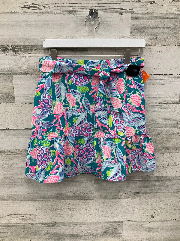 Skirt Designer By Lilly Pulitzer In Multi-colored, Size: S silk skirt lustrous